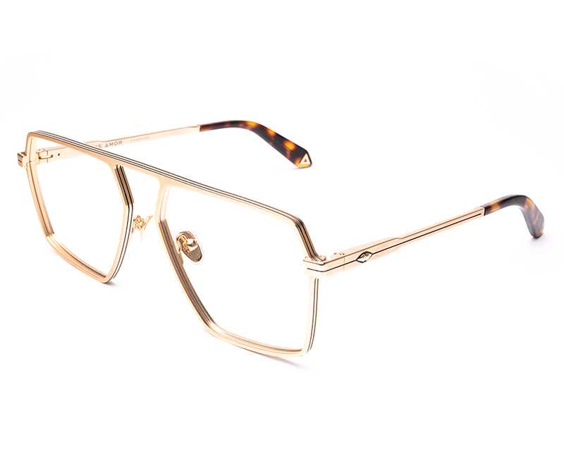 Amor Optical Austin frames in Matte Gold