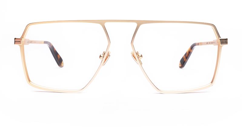 Alexis Amor Austin frames in Matte Gold