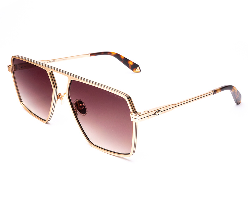 Amor Optical Austin sunglasses in Matte Gold