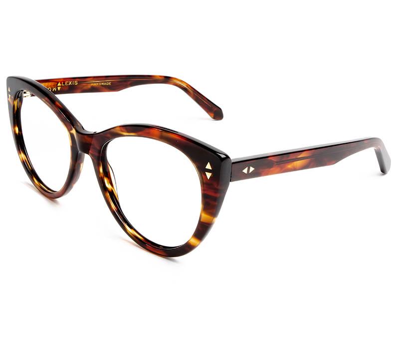 Alexis Amor Ava frames in Caramel Havana Stripe