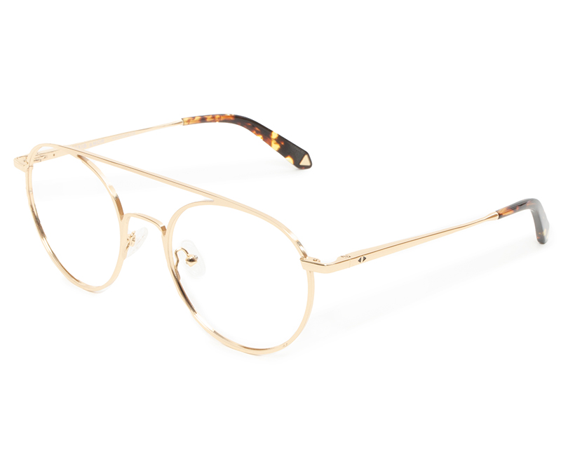 Alexis Amor Avery frames in Mirror Gold