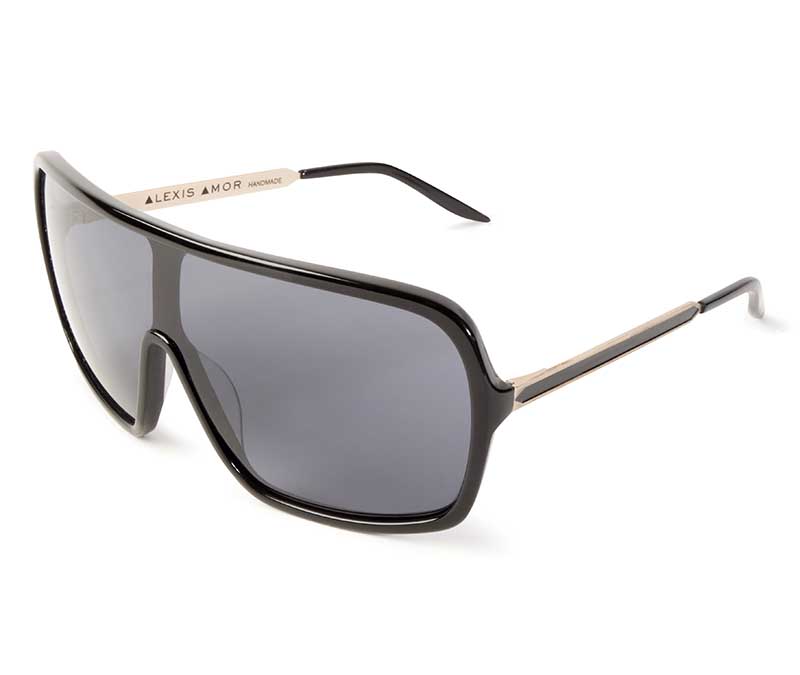 Alexis Amor The Balthazar sunglasses in Gloss Piano Black and Gold