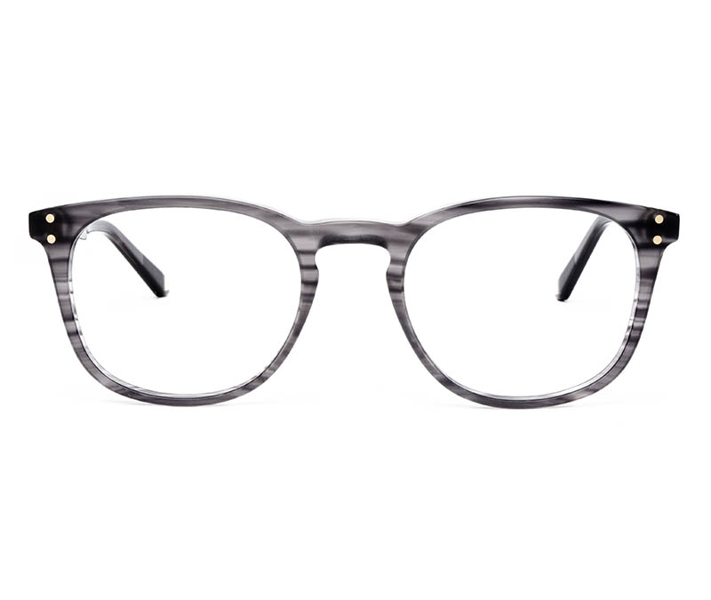 Alexis Amor Baxter frames in Matte Grey Stripe