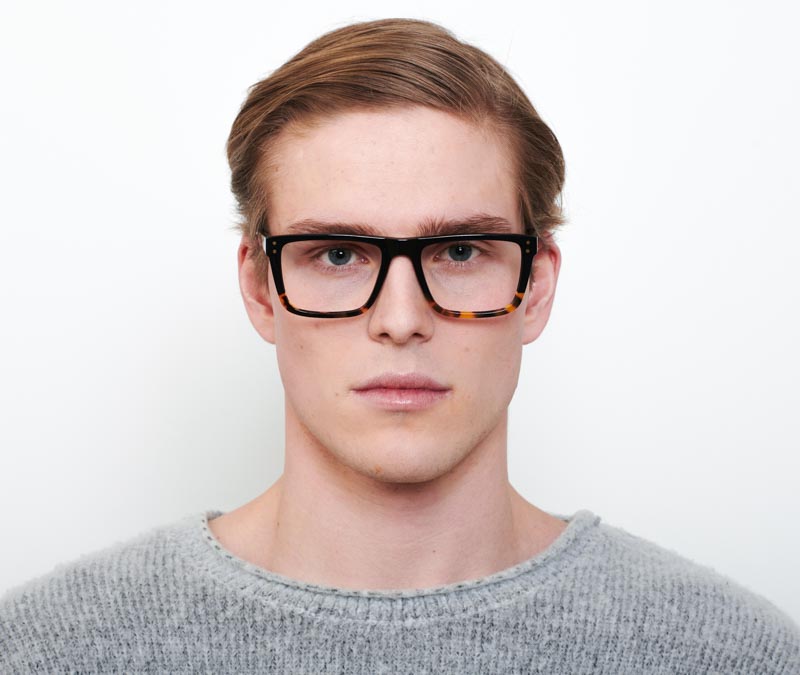 Alexis Amor Beckett frames in Gloss Black + Havana