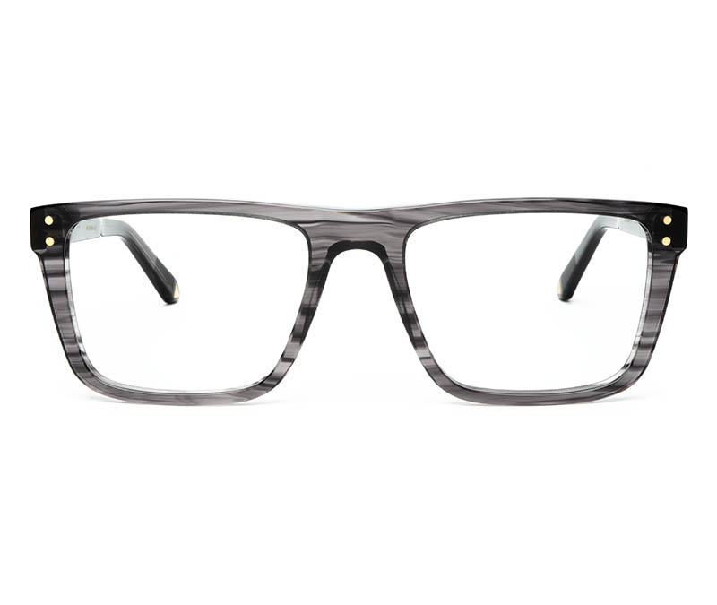 Alexis Amor Beckett frames in Gloss Grey Stripe