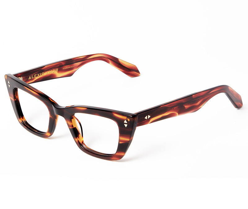 Alexis Amor Betty frames in Smooth Caramel Stripe