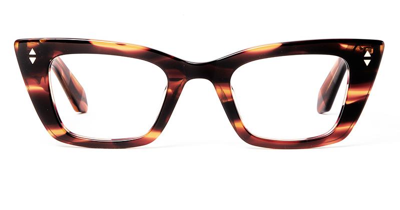 Alexis Amor Betty frames in Smooth Caramel Stripe