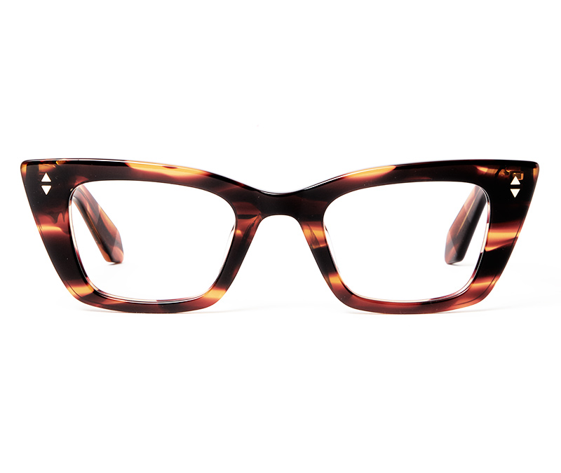 Alexis Amor Betty frames in Smooth Caramel Stripe