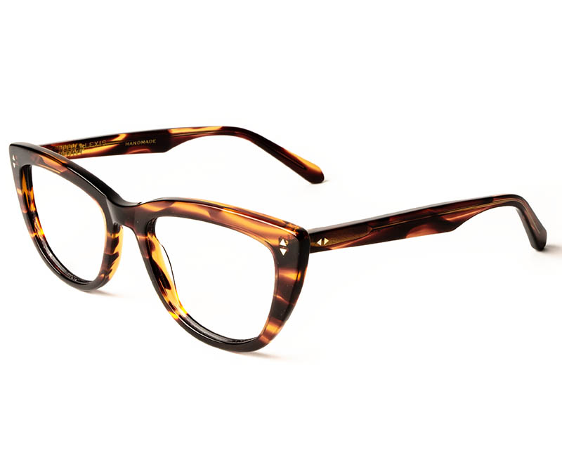 Alexis Amor Birdie frames in Smooth Caramel Stripe