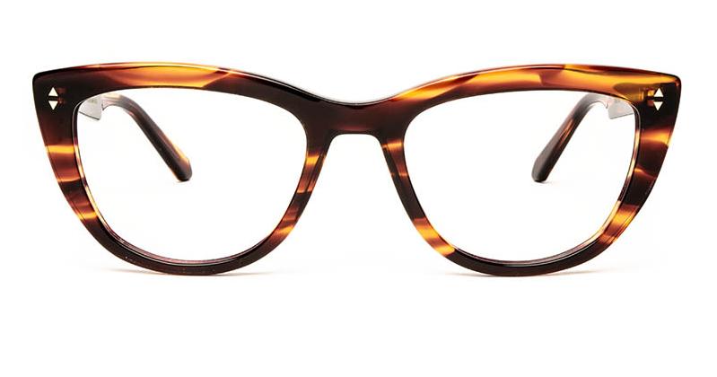 Alexis Amor Birdie frames in Smooth Caramel Stripe