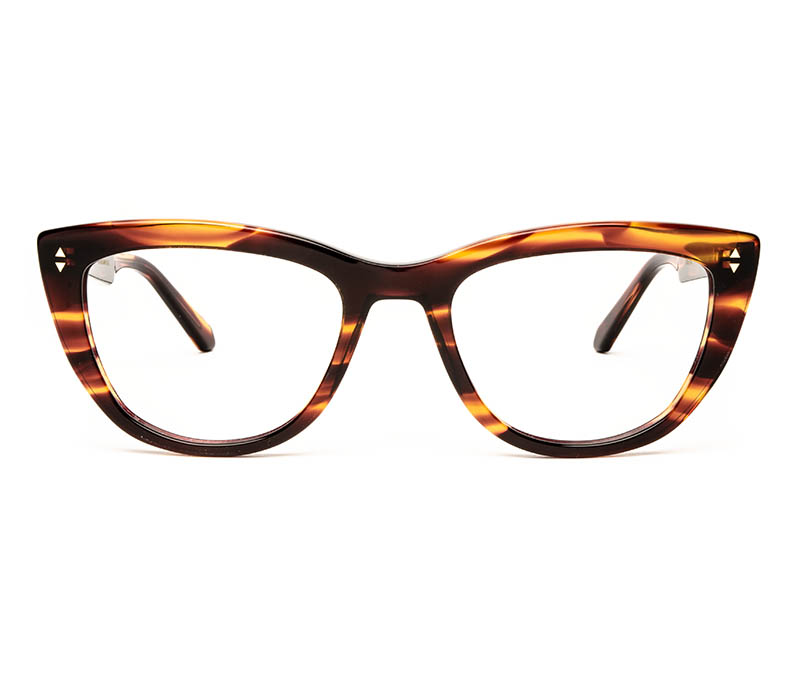 Alexis Amor Birdie frames in Smooth Caramel Stripe