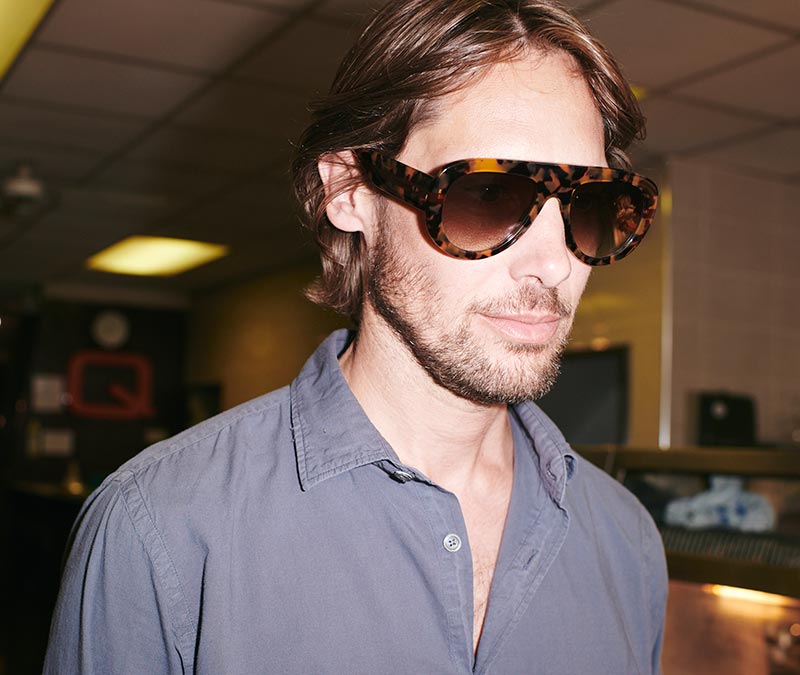 Amor Optical Cassius sunglasses in Havana + Deep Cranberry Red Stripe