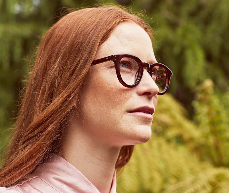Alexis Amor Charlie X frames in Cranberry Red Tortoise