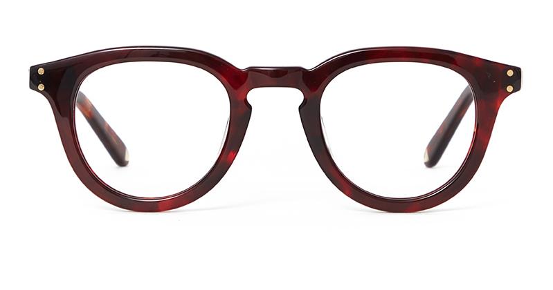 Alexis Amor Charlie X frames in Cranberry Red Tortoise