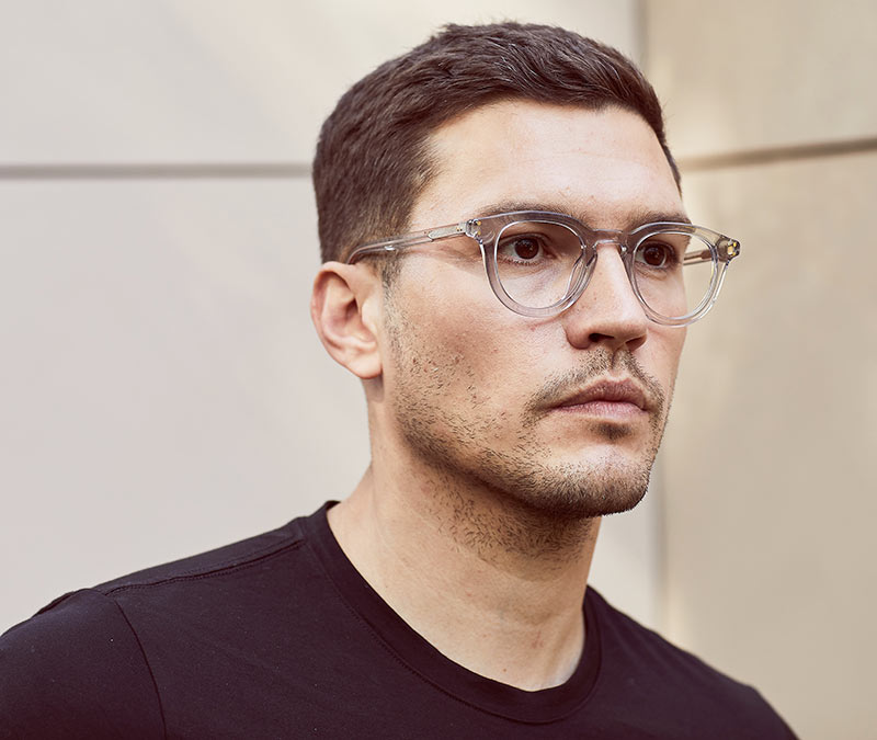 Alexis Amor Charlie X frames in Light Grey Crystal