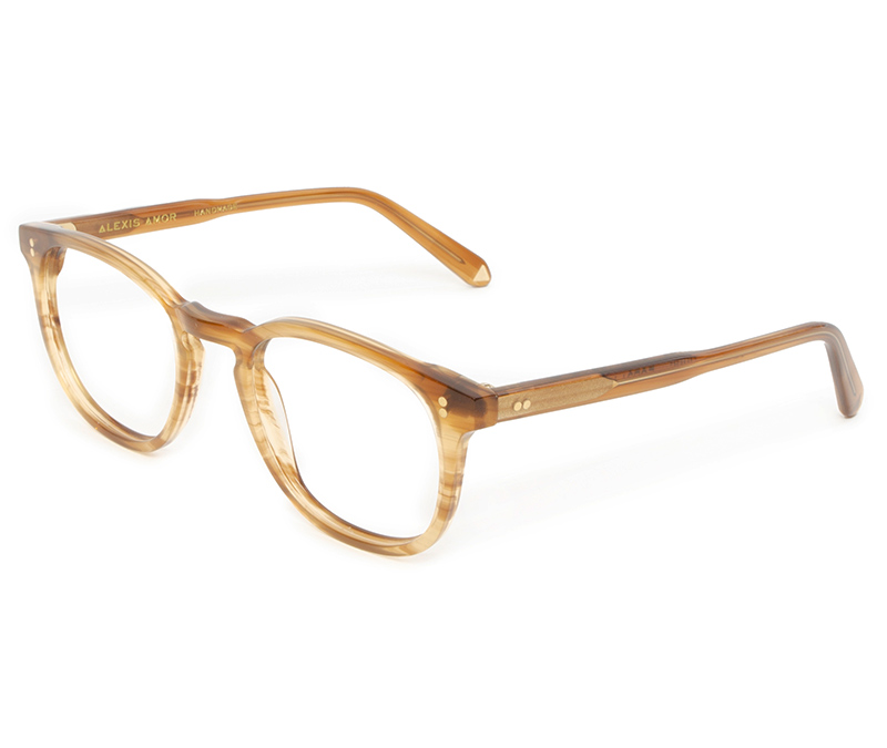 Alexis Amor Clarke frames in Havana Blonde Stripe