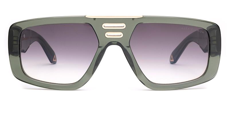 Amor Optical Cooper sunglasses in Khaki Crystal Green