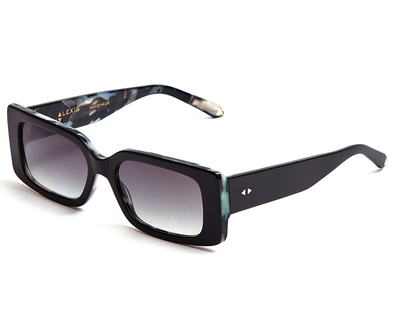 Alexis Amor Cora sunglasses in Gloss Piano Black + Marble