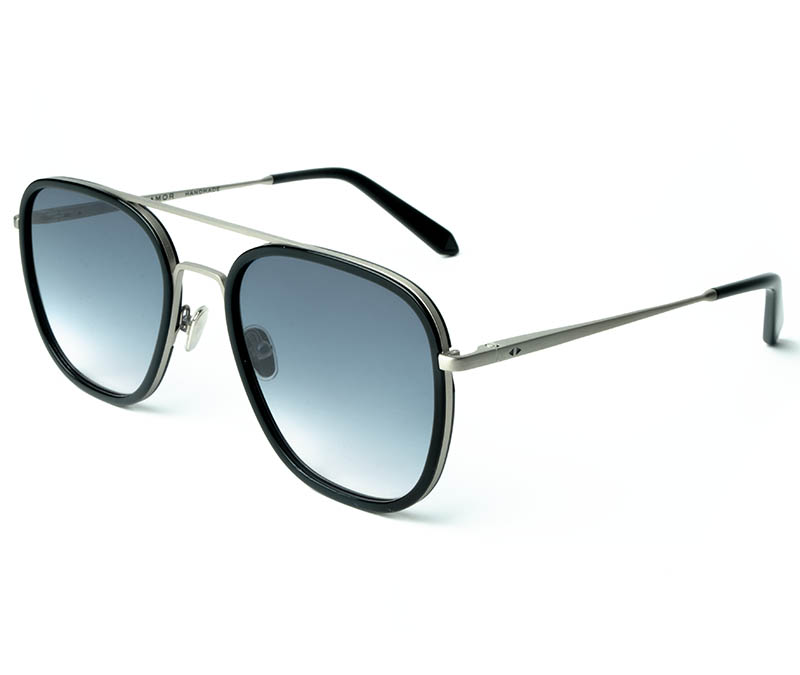 Alexis Amor Dallas sunglasses in Matte Silver Gloss Black