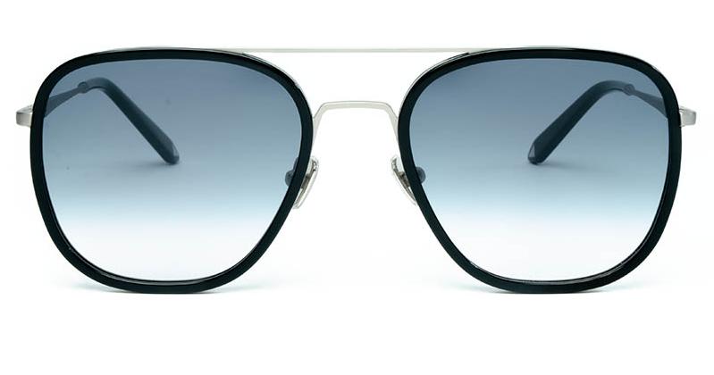 Alexis Amor Dallas frames in Matte Silver Gloss Black