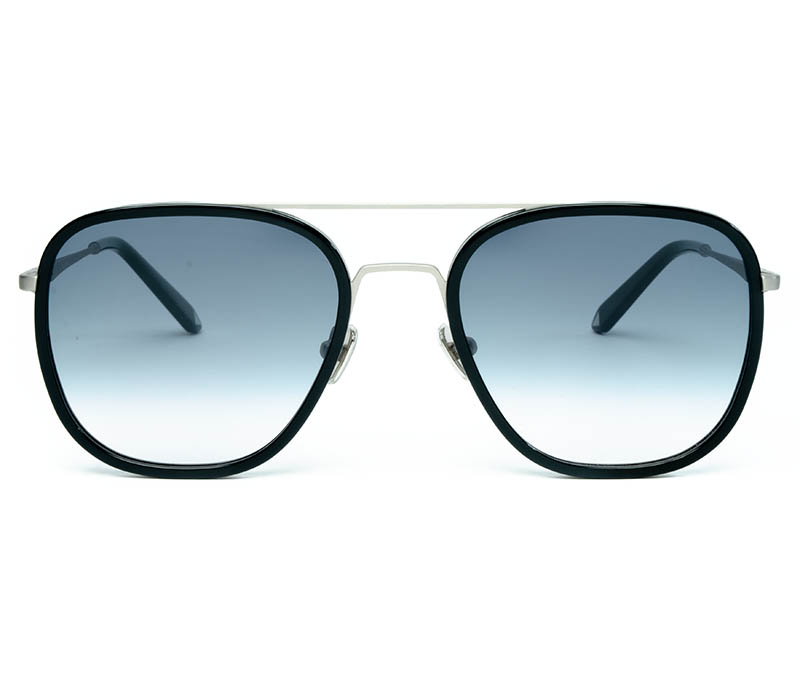Alexis Amor Dallas sunglasses in Matte Silver Gloss Black