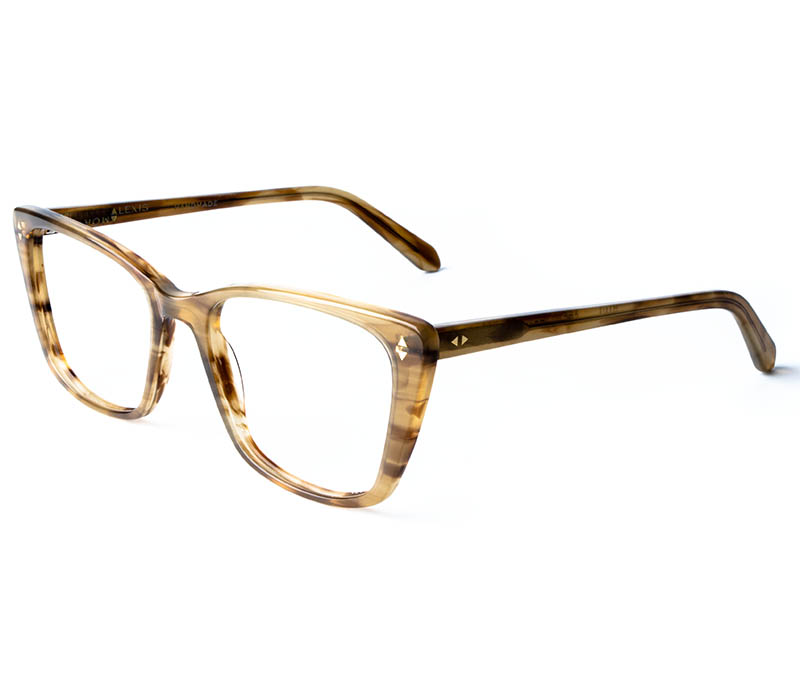 Alexis Amor Dana frames in Shiny Brown Stripe