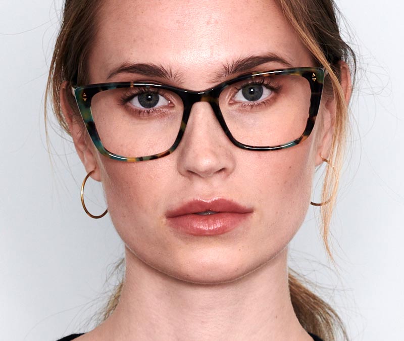 Alexis Amor Dana frames in Shiny Brown Stripe