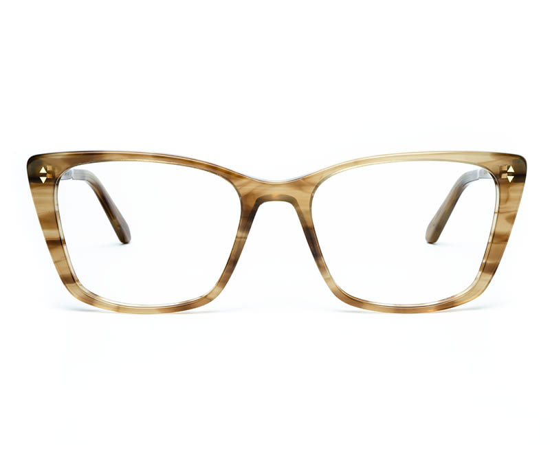 Alexis Amor Dana frames in Shiny Brown Stripe