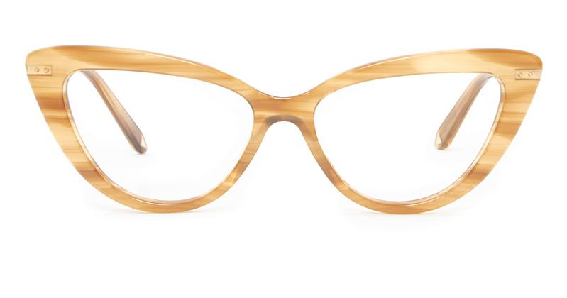 Alexis Amor Daphne frames in Havana Blonde Stripe