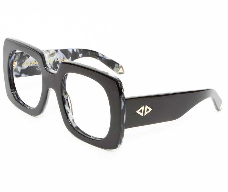 Alexis Amor Dee Dee frames in Gloss Piano Black + Marble