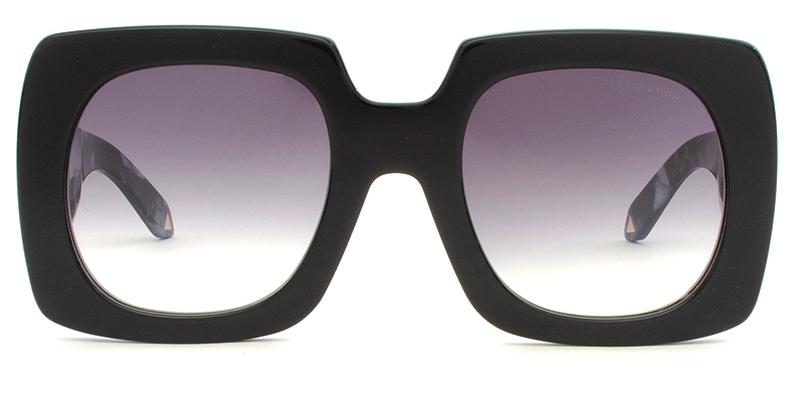 Alexis Amor Dee Dee sunglasses in Gloss Piano Black + Marble