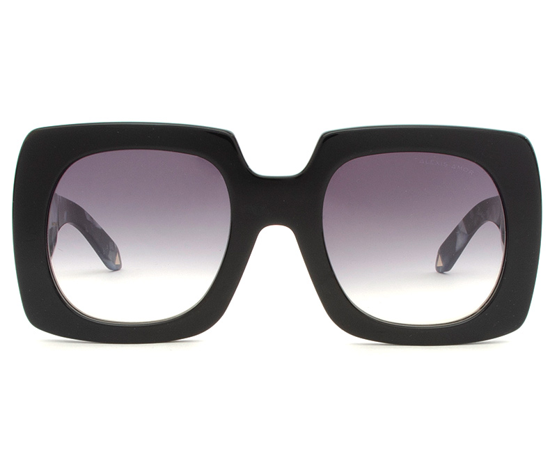 Alexis Amor Dee Dee sunglasses in Gloss Piano Black + Marble