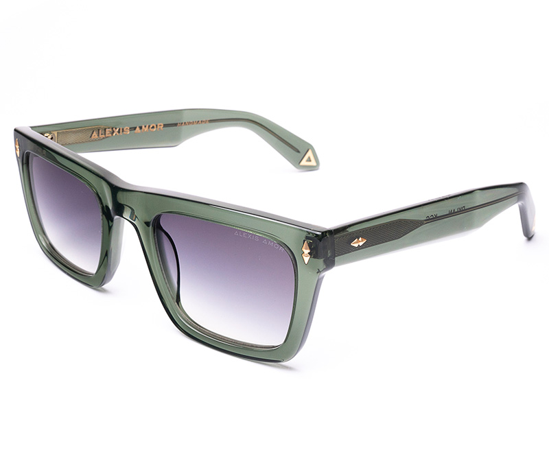 Amor Optical Dylan sunglasses in Khaki Crystal Green