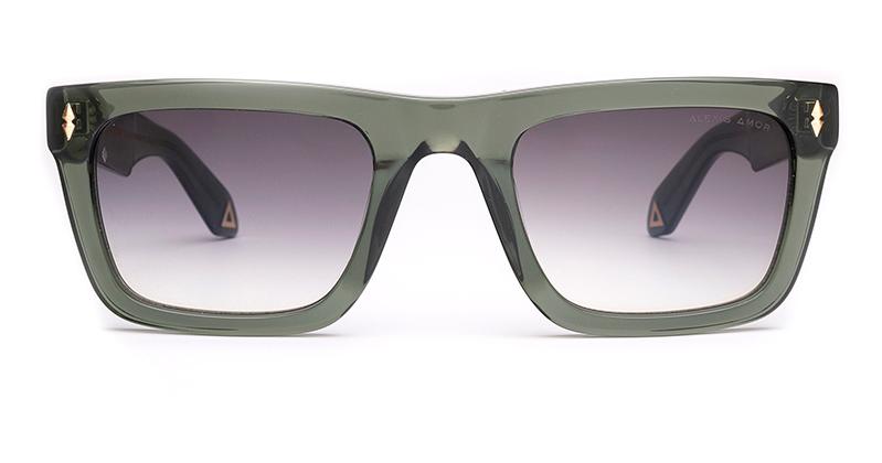 Amor Optical Dylan sunglasses in Khaki Crystal Green