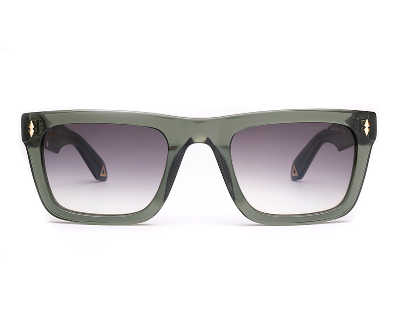 Amor Optical Dylan sunglasses in Khaki Crystal Green