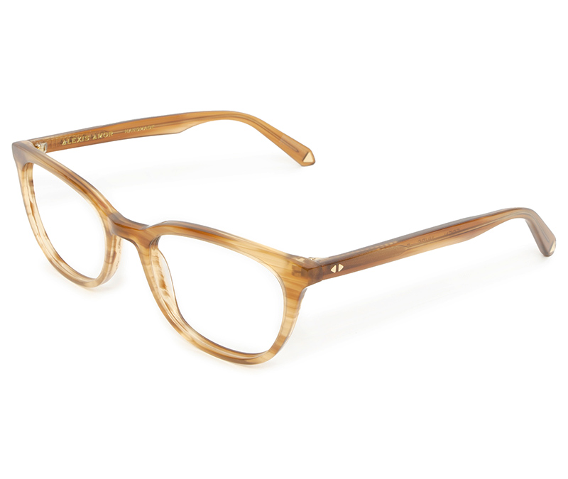 Alexis Amor Eden frames in Havana Blonde Stripe