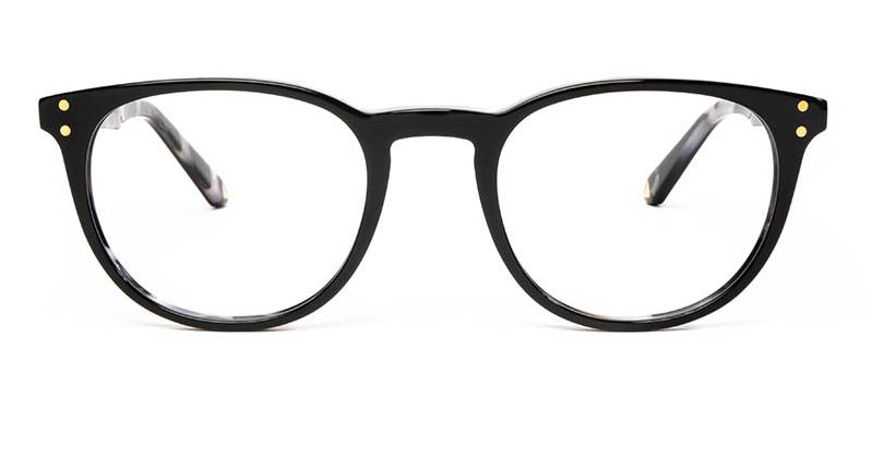 Alexis Amor Edie frames in Gloss Piano Black + Marble