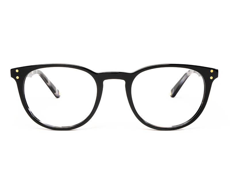 Alexis Amor Edie frames in Gloss Piano Black + Marble