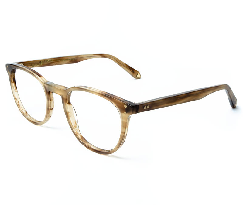 Alexis Amor Edie frames in Matte Havana Stripe