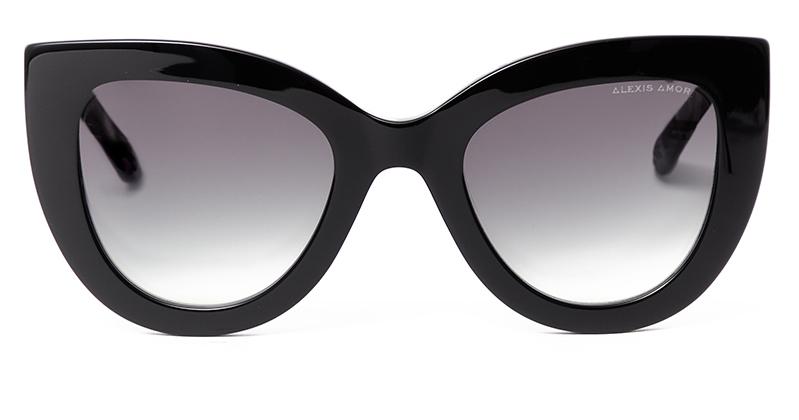 Alexis Amor Electra frames in Gloss Piano Black + Marble