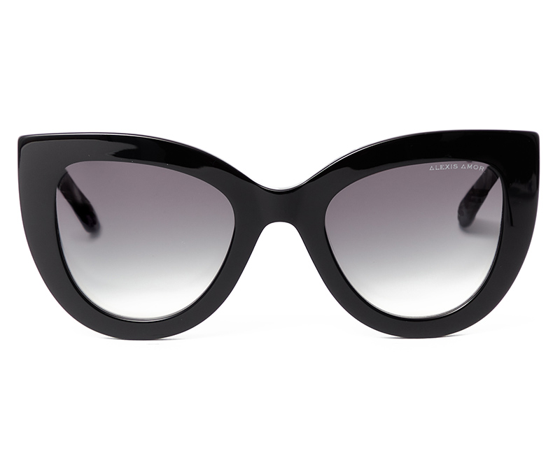 Alexis Amor Electra sunglasses in Gloss Piano Black + Marble