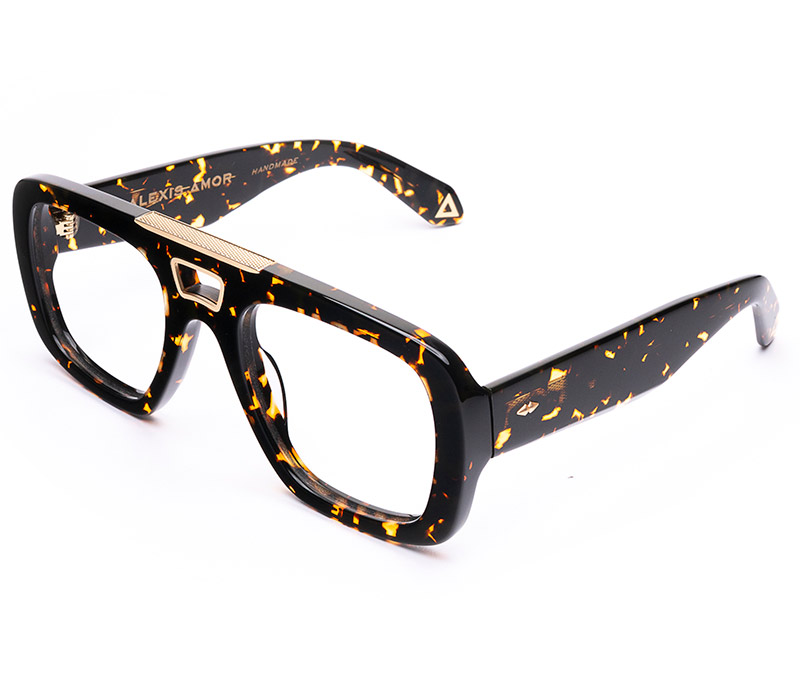 Amor Optical Fallon frames in Darkest Amber Fleck