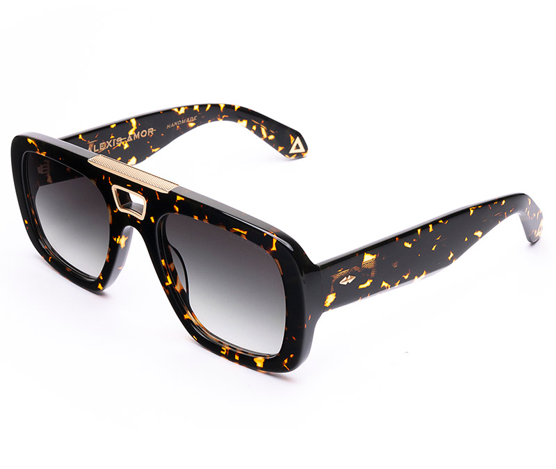 Amor Optical Fallon sunglasses in Darkest Amber Fleck