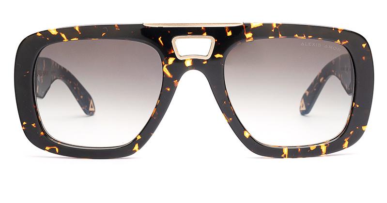 Amor Optical Fallon sunglasses in Darkest Amber Fleck