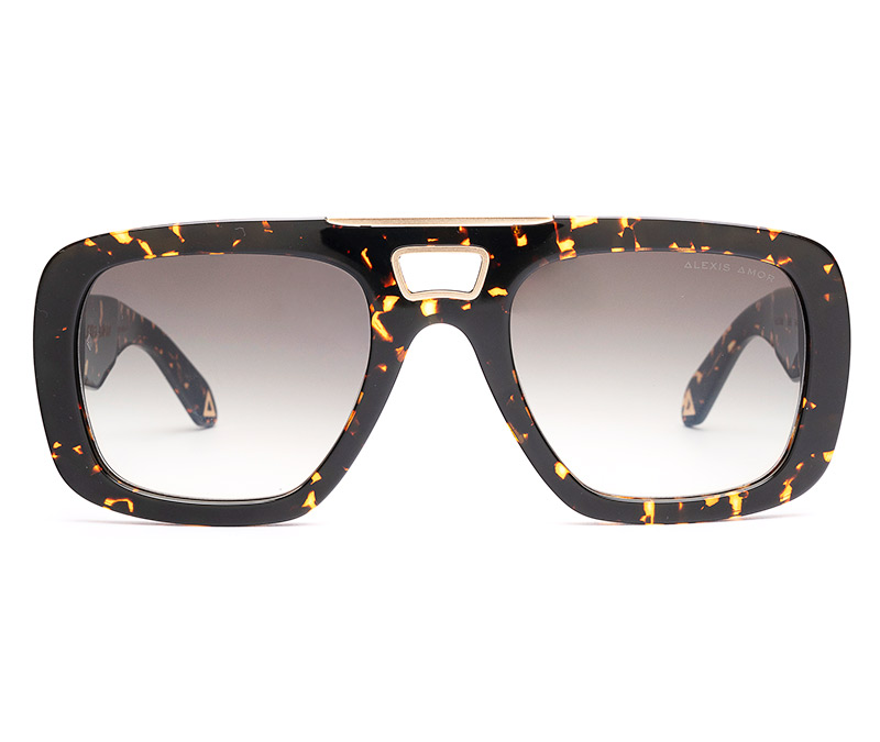 Amor Optical Fallon sunglasses in Darkest Amber Fleck