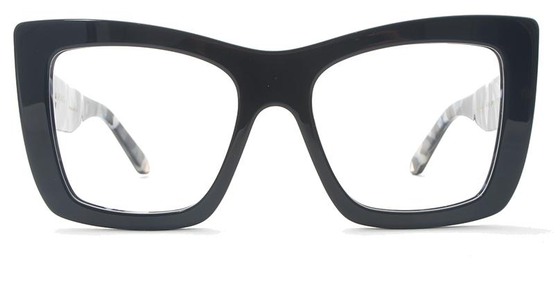Alexis Amor Grace frames in Gloss Piano Black + Marble