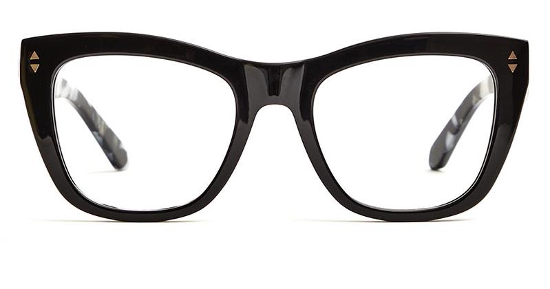 Alexis Amor Holly frames in Gloss Piano Black + Marble