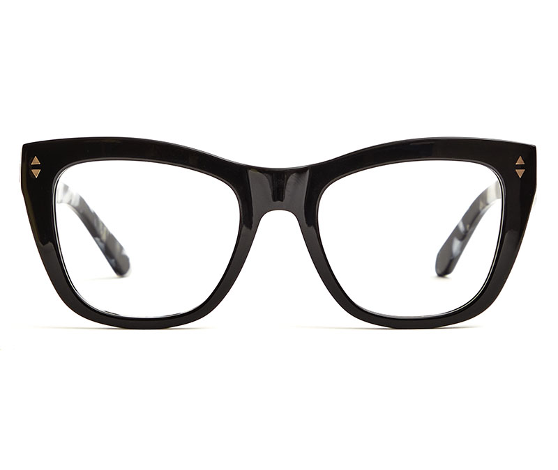 Alexis Amor Holly frames in Gloss Piano Black + Marble