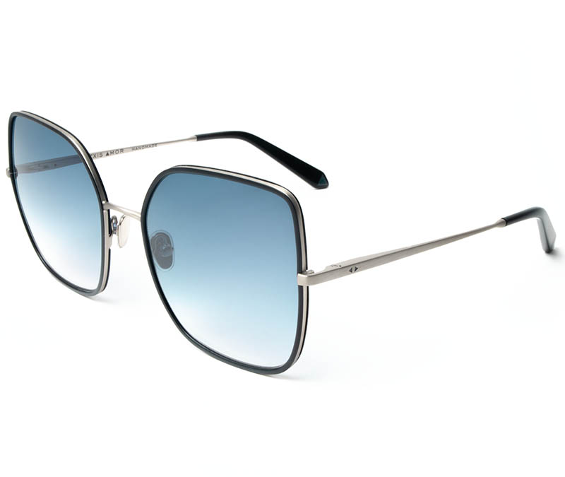 Alexis Amor India sunglasses in Matte Silver Matt Black