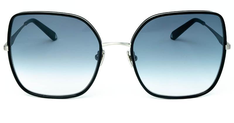 Alexis Amor India frames in Matte Silver Matt Black
